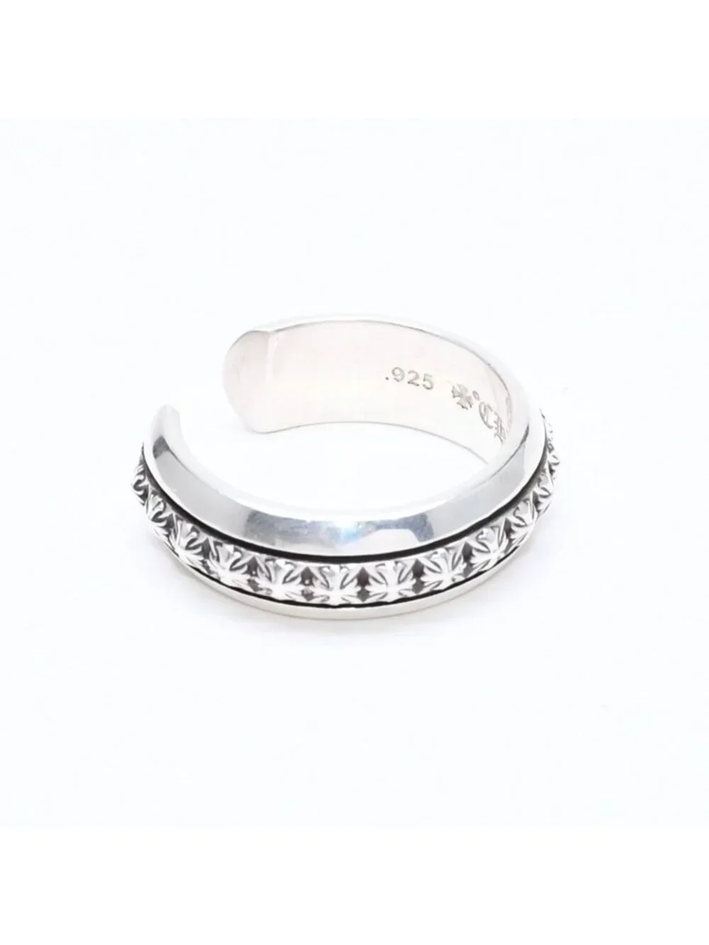 Chrome Hearts CH Plus Pyramid Open Band CH Ring